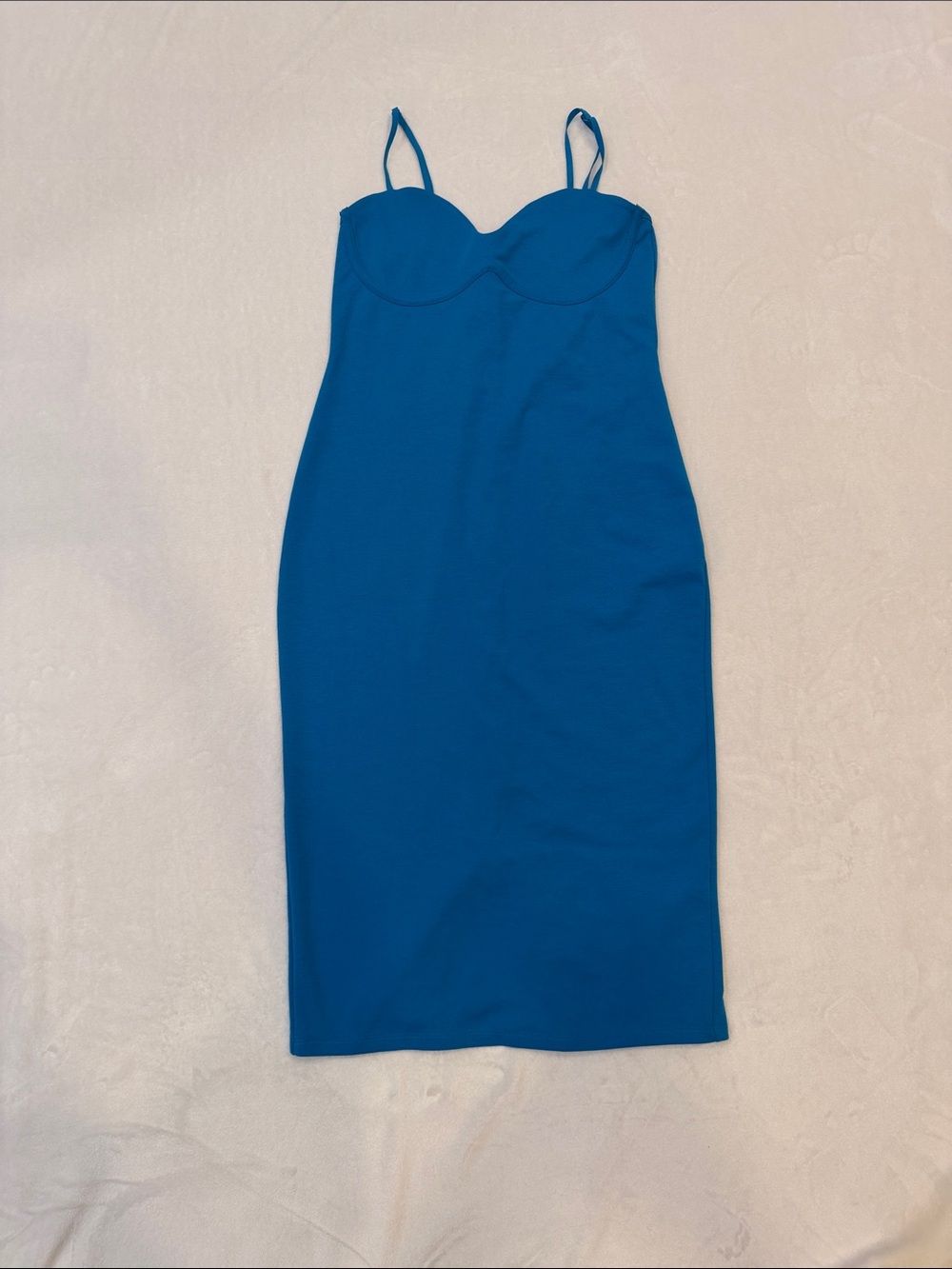 Zara Blue Spaghetti Strap Midi Dress